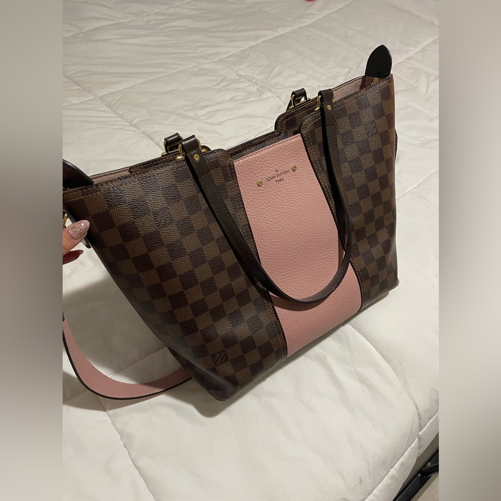 Authentic Louis Vuitton Jersey Handbag Damier READ DESCRIPTION